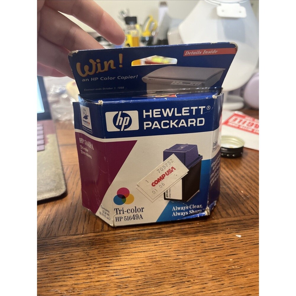 HP-49 Ink Cartridge Tri-Color 51649A Exp April 1999 Hewlett Packard New Sealed